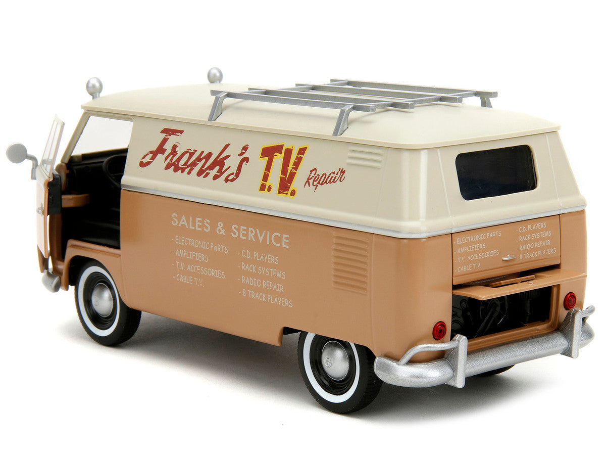 Volkswagen Bus "WheelJack" Tan and Beige "Frank's TV Repair"