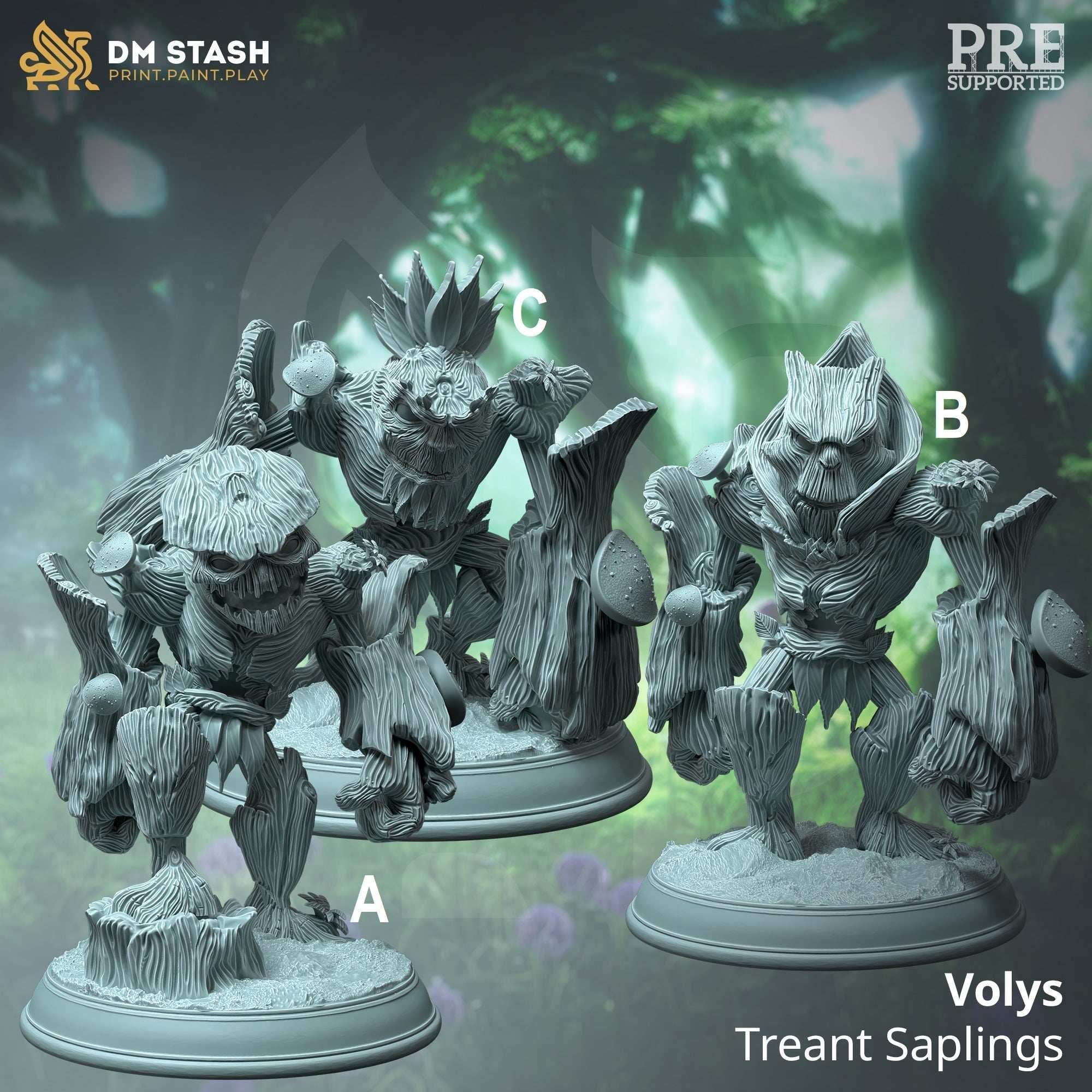Volys, Treant Saplings - 32mm Scale / A - Foot on Stump