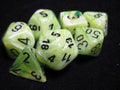 Vortex Dice Polyhedral Bright Green/Black 7-Die Set - Role-Players