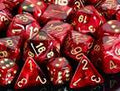 Vortex Dice Polyhedral Burgundy/Gold 7-Die Set - Role-Players