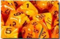 Vortex Dice Polyhedral Orange/Black 7-Die Set - Role-Players