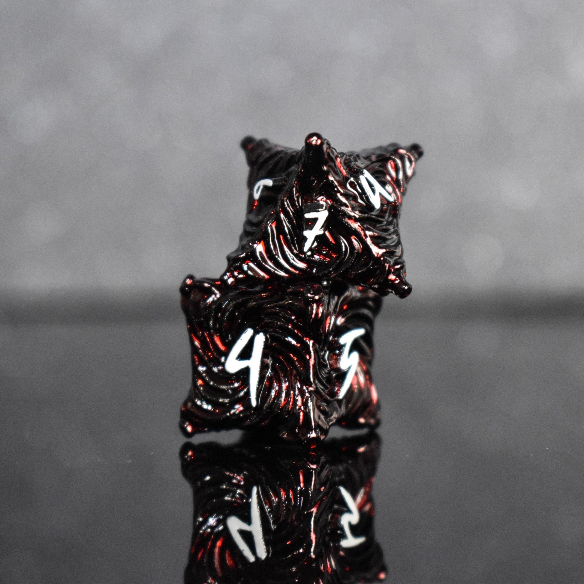 Vortex Warp Metal Dice Set - Deep Red