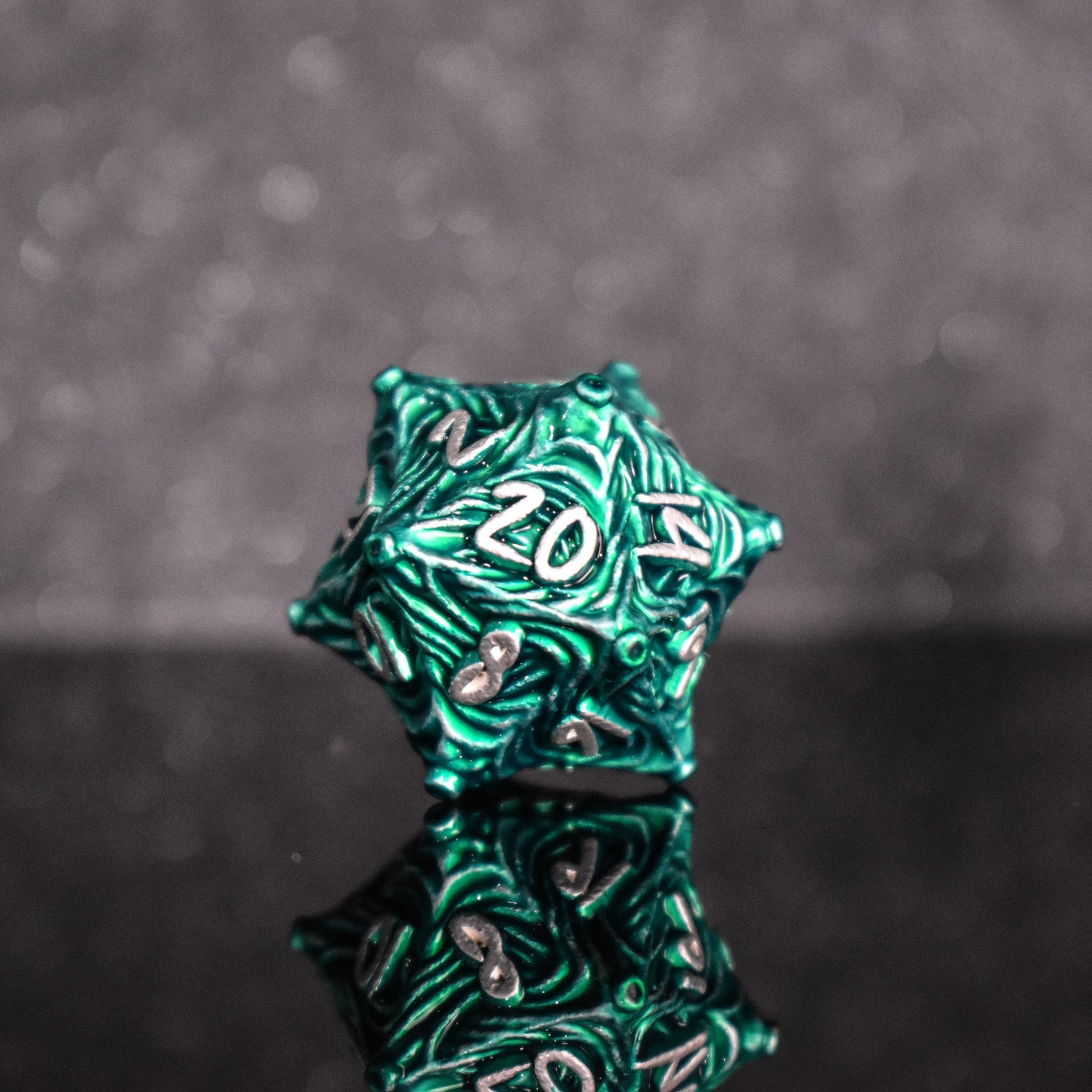 Vortex Warp Metal Dice Set - Green