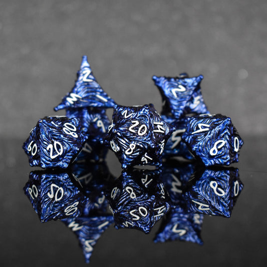 Vortex Warp Metal Dice Set - Pearlescent Blue