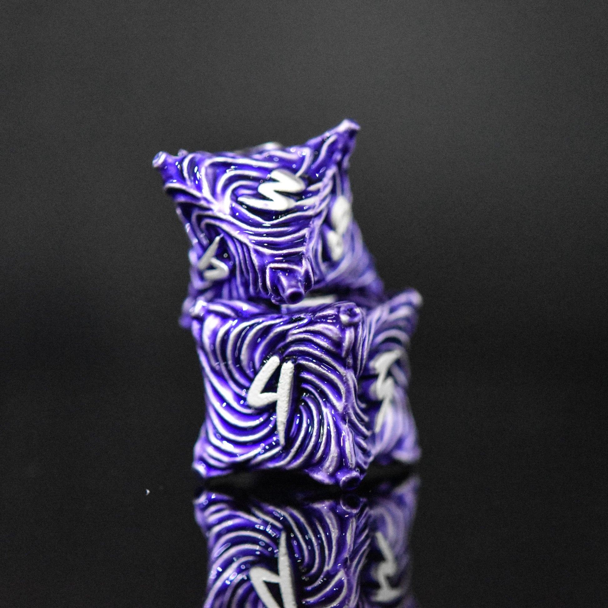 Vortex Warp Metal Dice Set - Purple