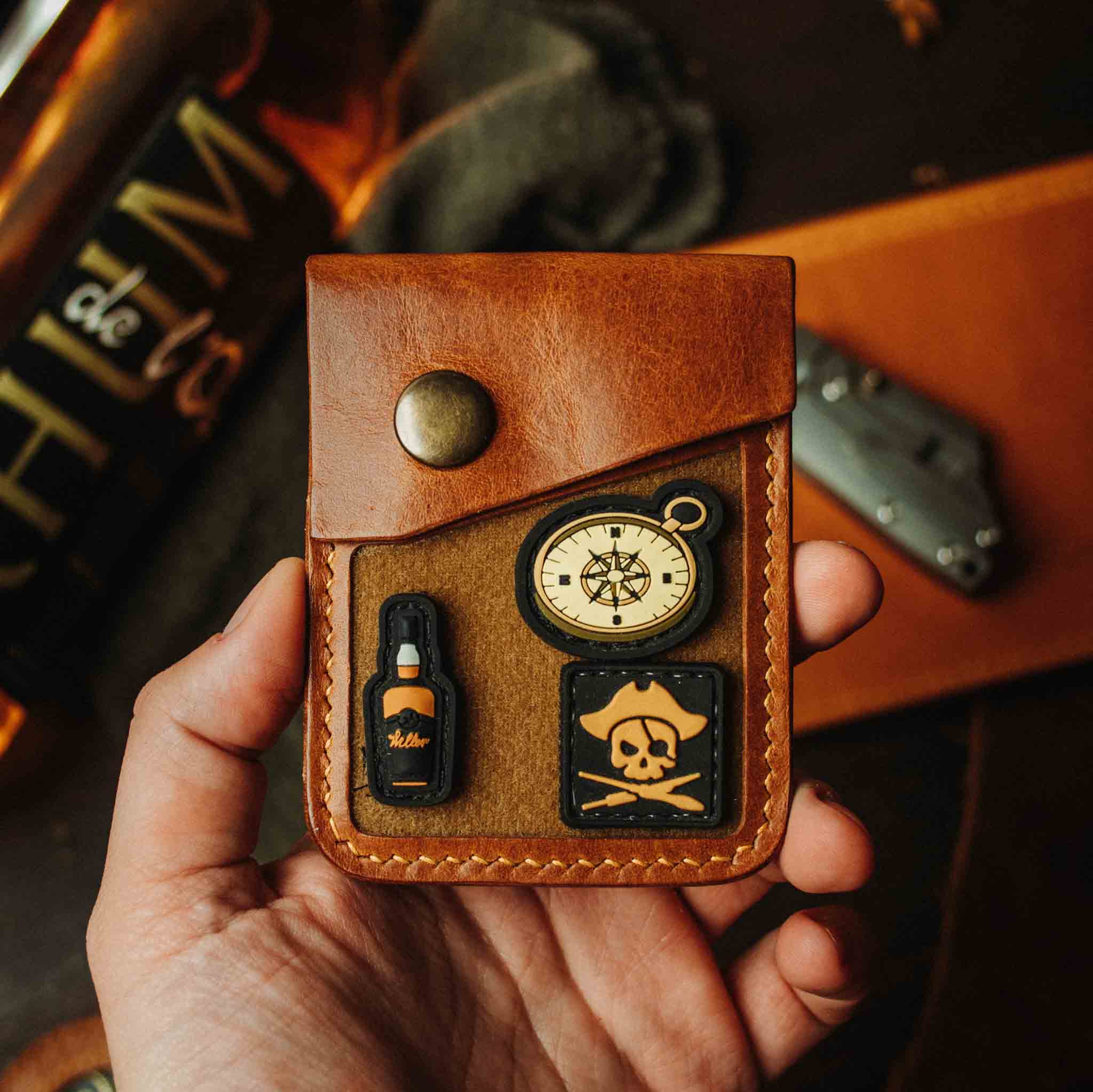 Voyager v2 – Leather Velcro Patch Wallet | Pirate Goods