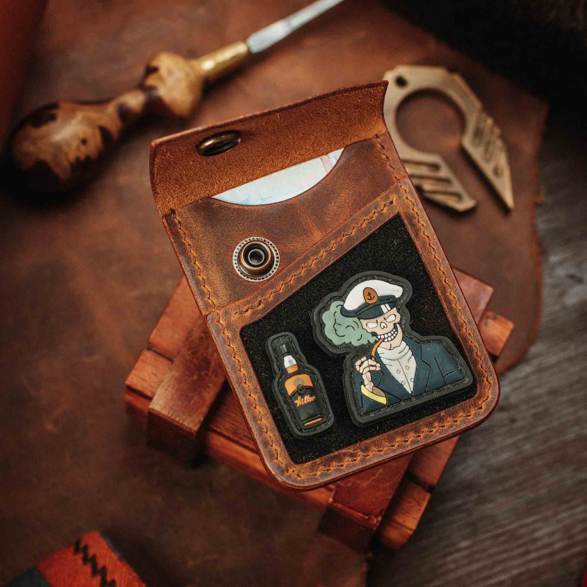 Voyager v2 – Leather Velcro Patch Wallet | Pirate Goods