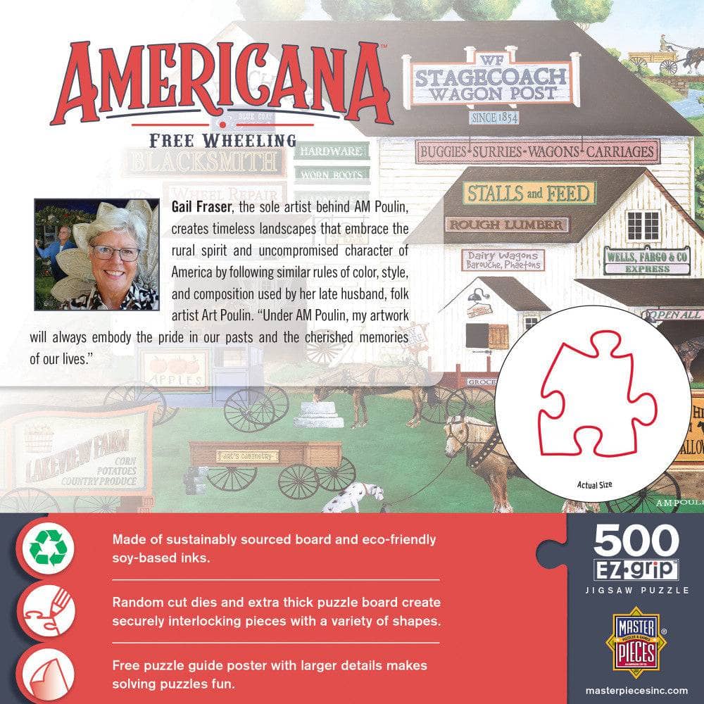 Americana - Free Wheeling 500 Piece EZ Grip Jigsaw Puzzle