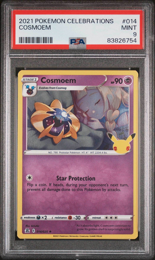 2021 POKEMON CELEBRATIONS COSMOEM #14 PSA 9 - 