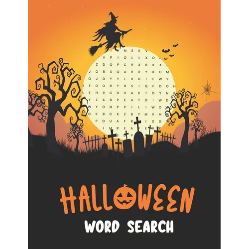 Halloween Word Search: Large Print Spooky Word Search Puzzle Book For Adults and Kids - Paperback