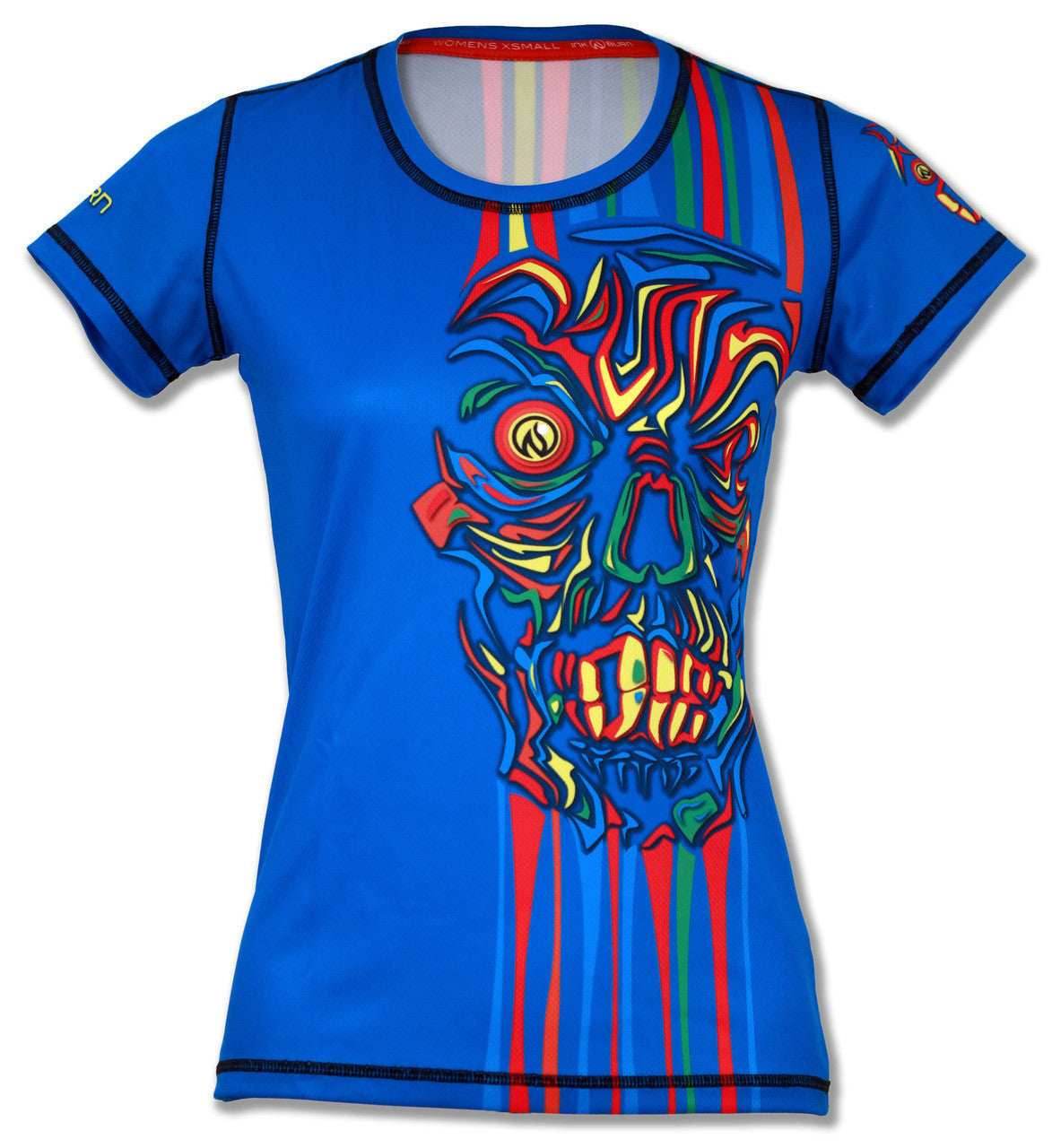 INKnBURN Women's Run or Die Tech Shirt (X-Small) - X-Small / Blue