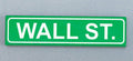 Wall St. (Street Signage) - Custom Part (1x4 Tile) - 