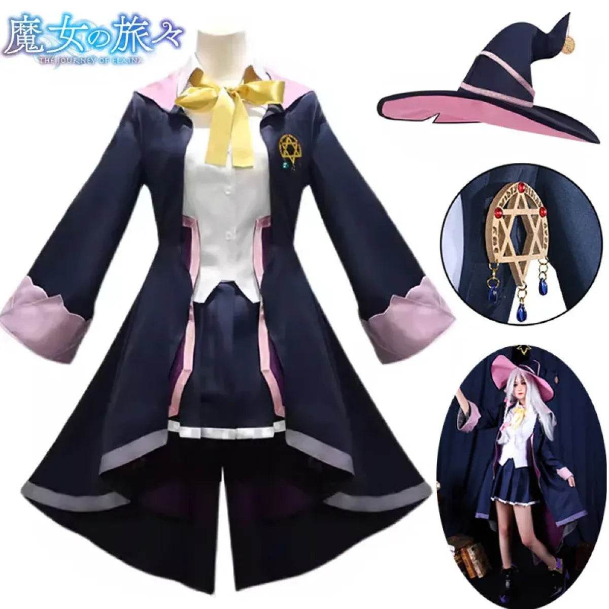 Wandering Witch Elaina Cosplay Costume – Full Set Halloween Outfit - S / Costume Only