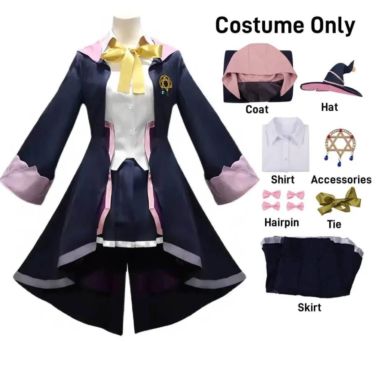 Wandering Witch Elaina Cosplay Costume – Full Set Halloween Outfit - S / Costume Only