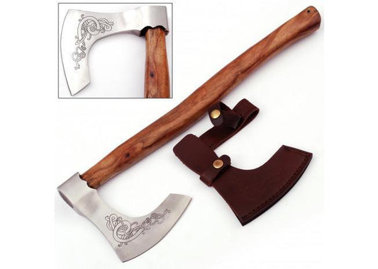 Warrior Shield Maiden Norse Viking Battle Axe | Plain Handle 