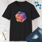 Watercolor Clouds D20 Dice Shirt - Black / S