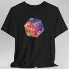 Watercolor Clouds D20 Dice Shirt - Black / S