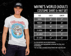 Adult Wayne's World T-shirt and Hat Costume Set