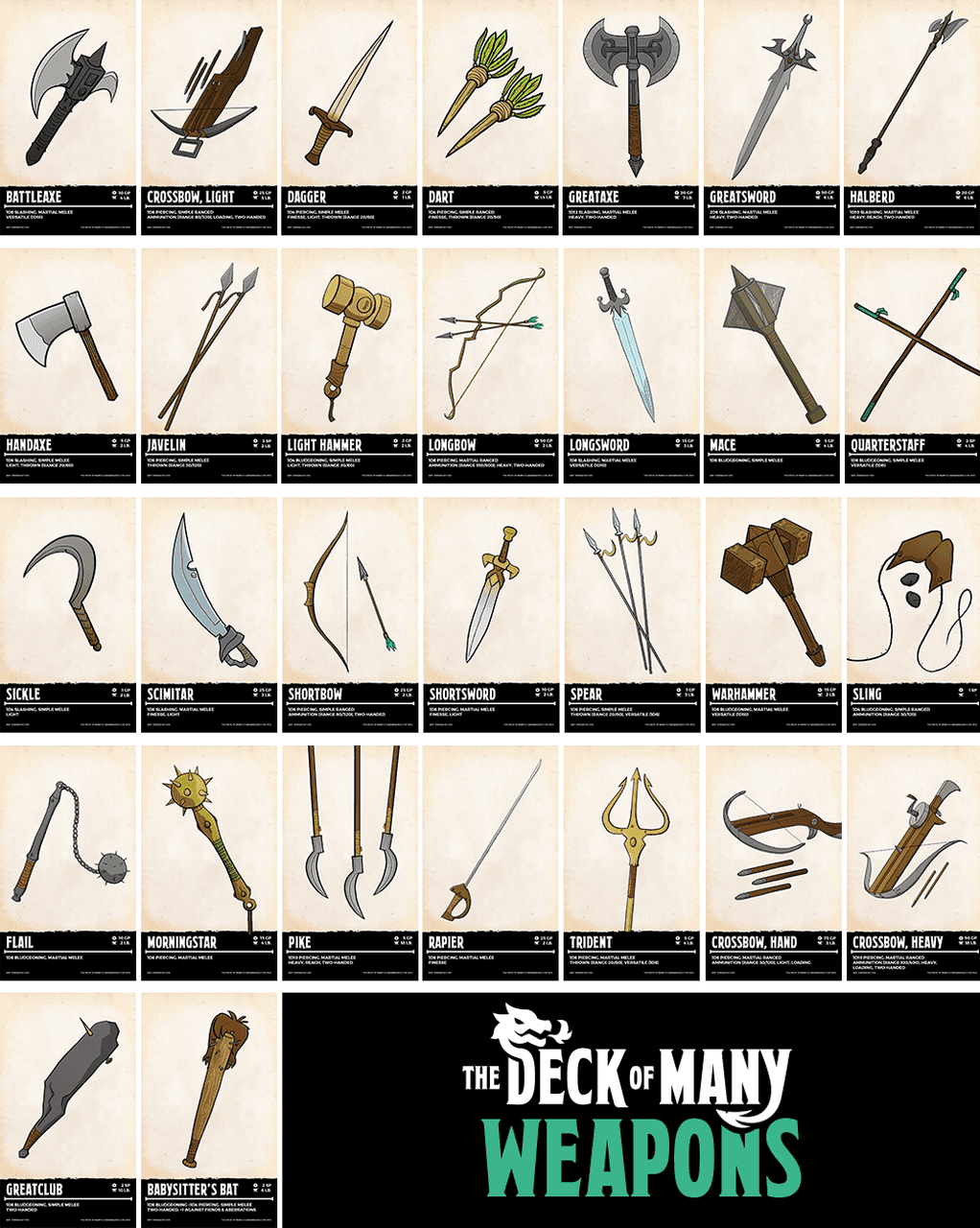 The Deck of Many: Weapons - 