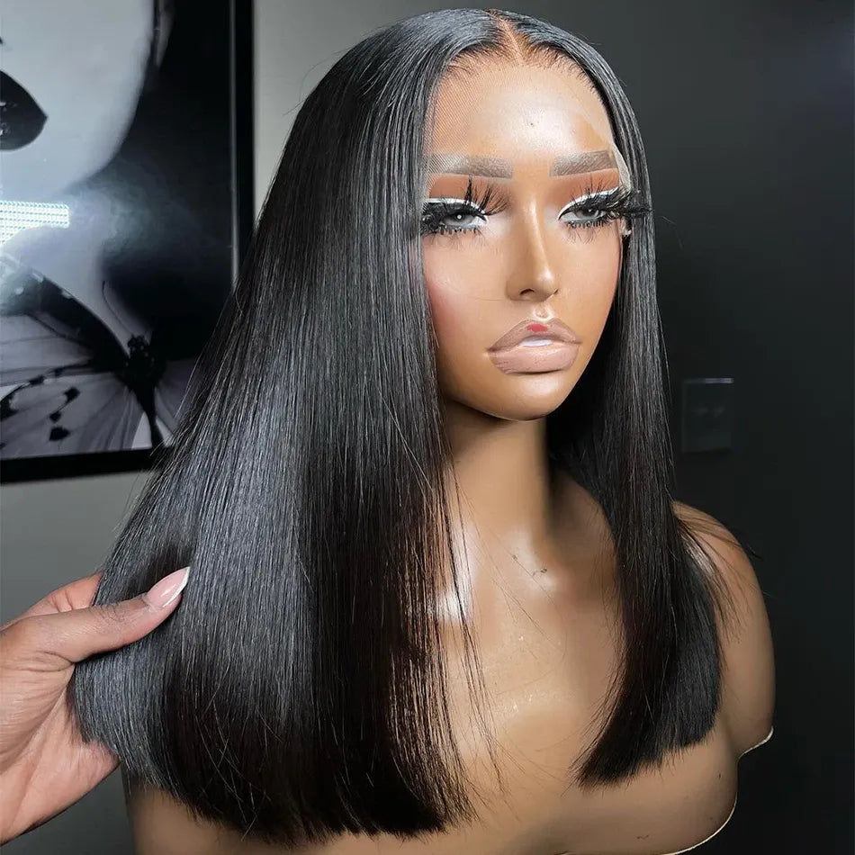 Wear To Go Wig Bob Glueless Wig 13x4 Bob Lace Frontal Wig Short Bob Wig Bone Straight Human Hair Wig Bob Hair Wig Pre Plucked