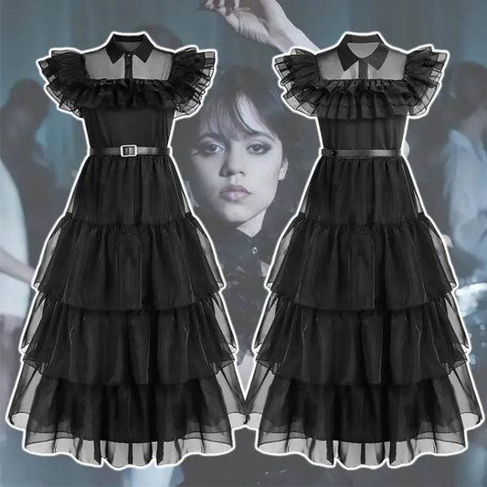 Wednesday Addams Cosplay Dress - style A / M
