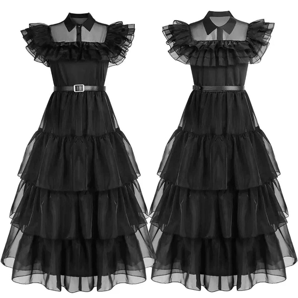 Wednesday Addams Cosplay Dress - style A / M