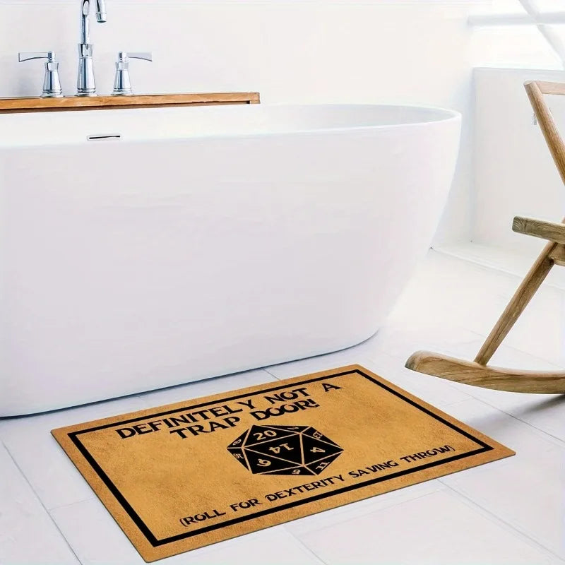 Welcome To The Dungeons Roll for InitiativeBathroom Mat Dnd Game Doormat Kitchen Carpet Balcony Rug Home Decor