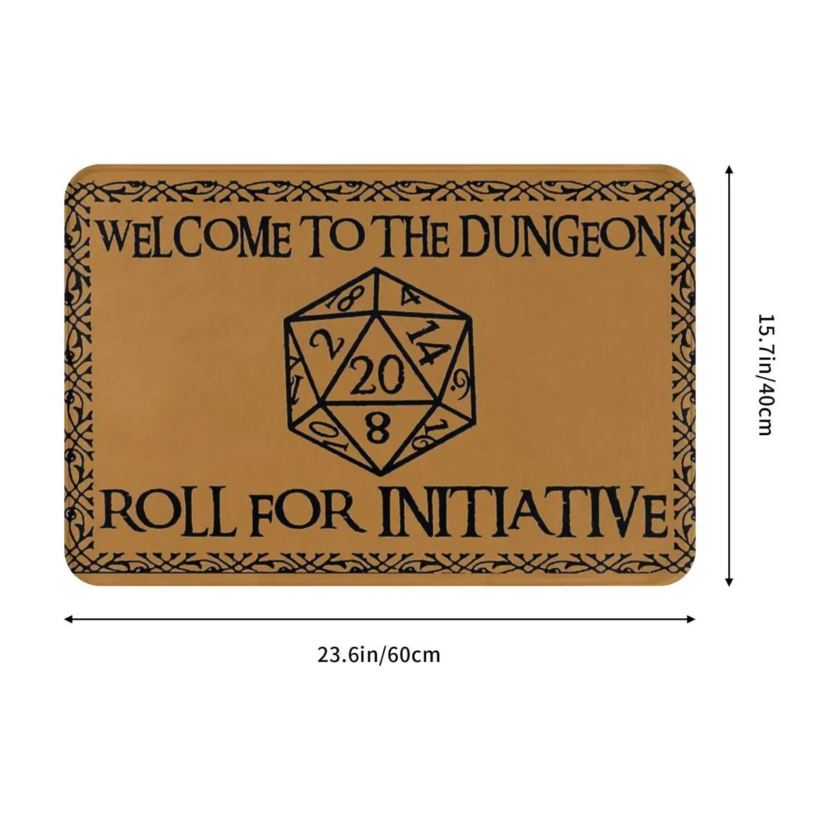 Welcome To The Dungeons Roll For InitiativeBathroom Mat Dnd Game Doormat Kitchen Carpet Balcony Rug Home Decor