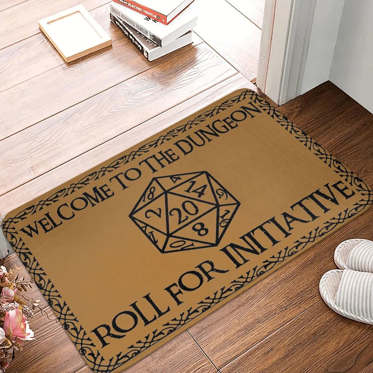 Welcome To The Dungeons Roll For InitiativeBathroom Mat Dnd Game Doormat Kitchen Carpet Balcony Rug Home Decor