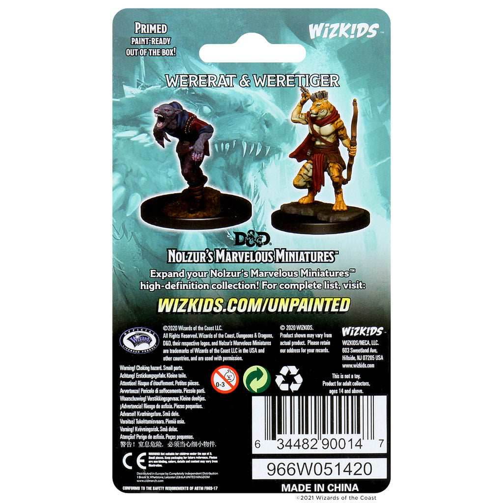 D&D: Nolzur's Marvelous Miniatures - Wererat & Weretiger - 