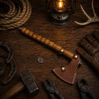 Western Style Damascus Pipe Tomahawk Hand Forged Viking Axe