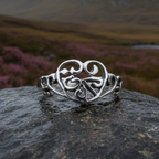 Celtic Knot Heart Ring