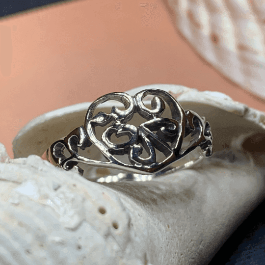 Celtic Knot Heart Ring - 4