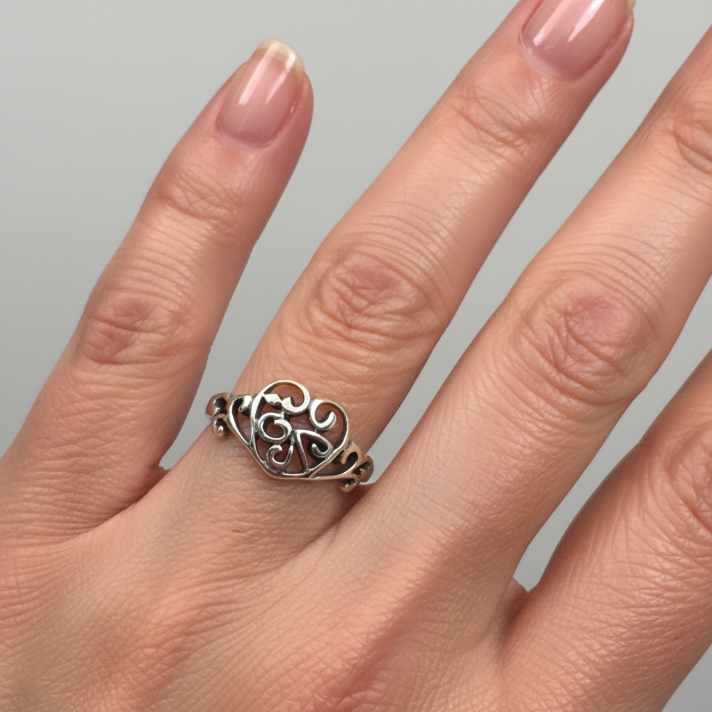 Celtic Knot Heart Ring