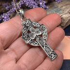 Collins Celtic Cross Shamrock Necklace - 18