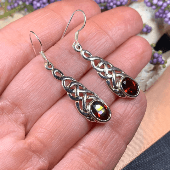 Ciara Celtic Knot Earrings - Emerald Green
