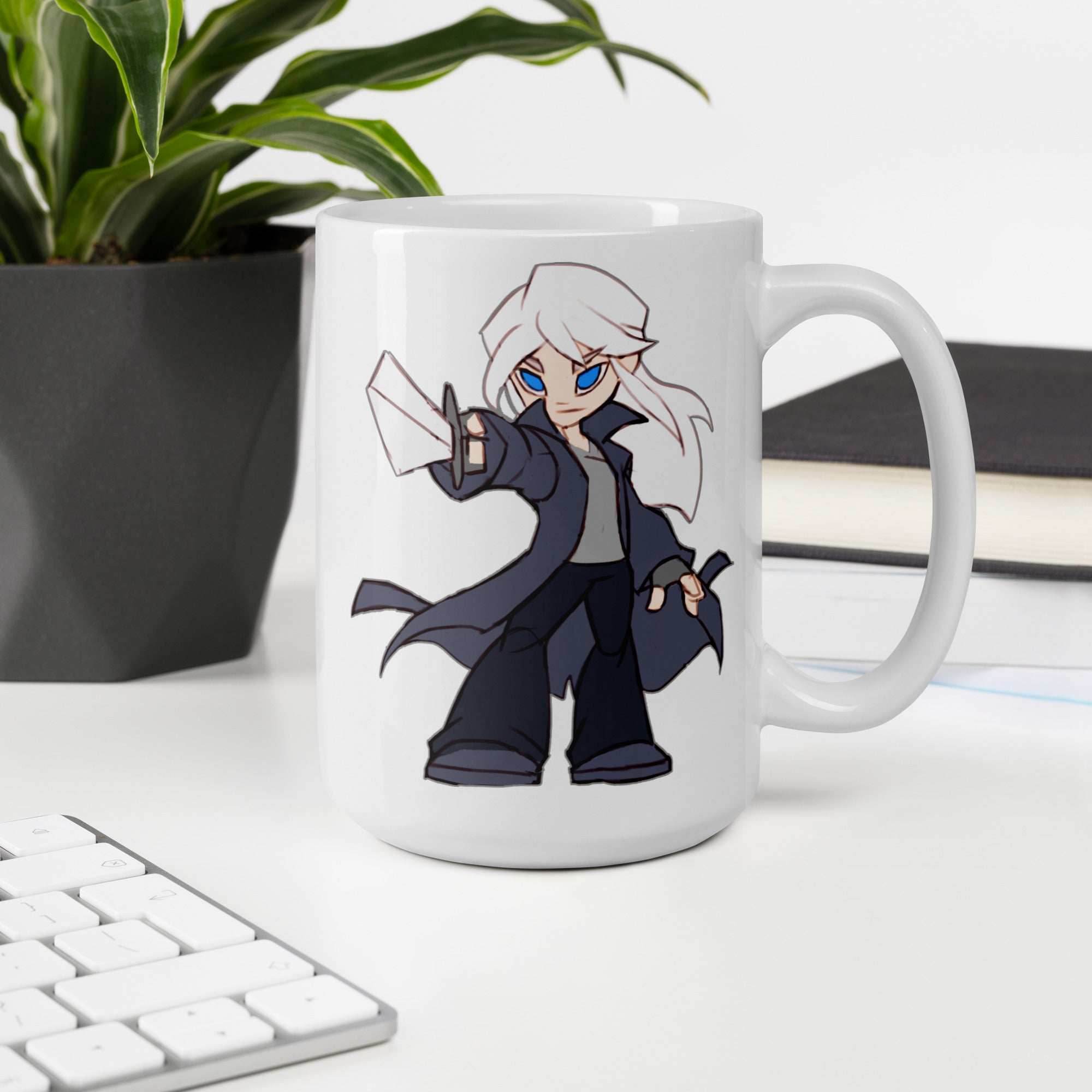 Urian Dark-Hunter white glossy 15 oz mug - 