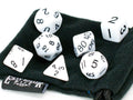 White Opaque Dice - 7 Piece Set - 