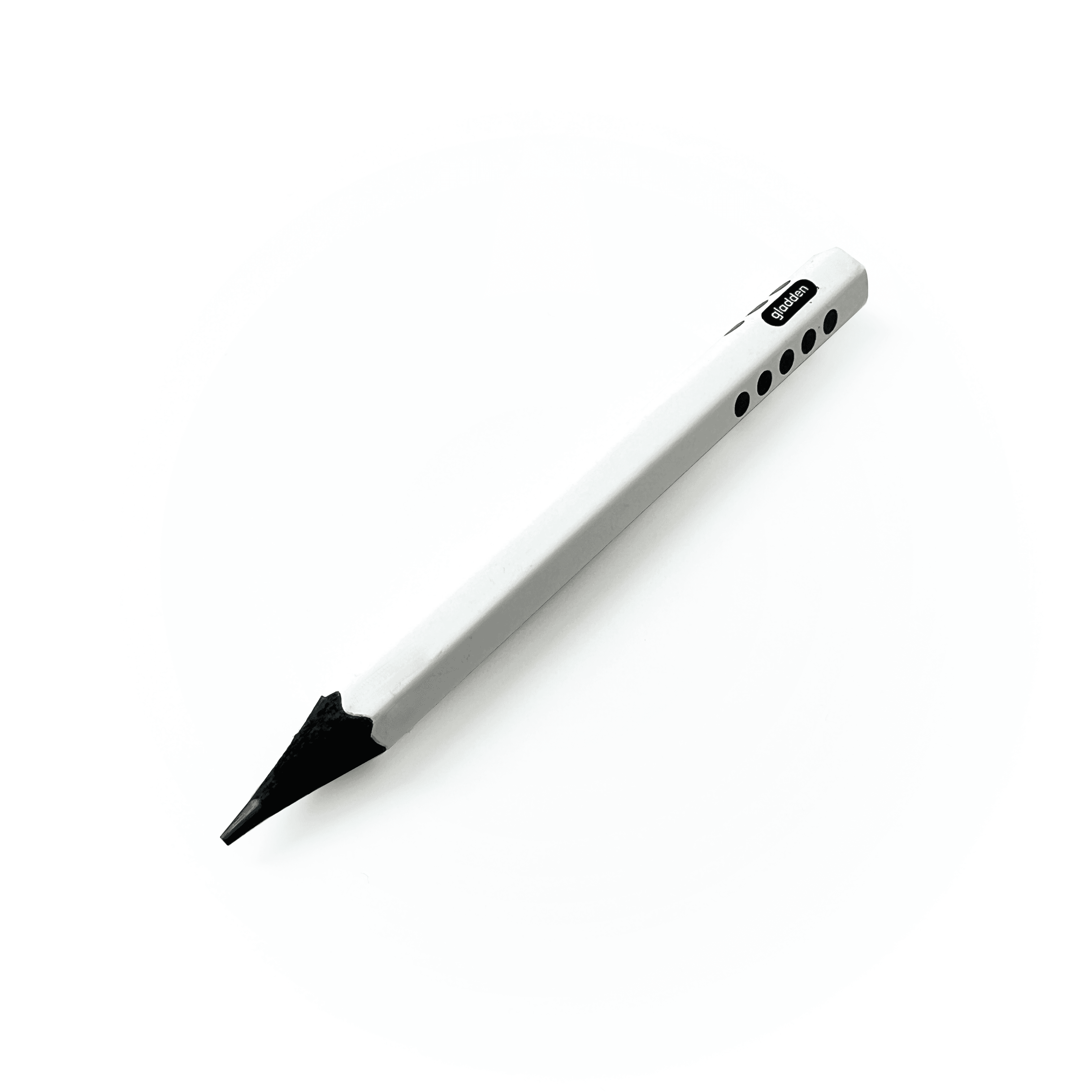 Pencil Dice™ - White with dots