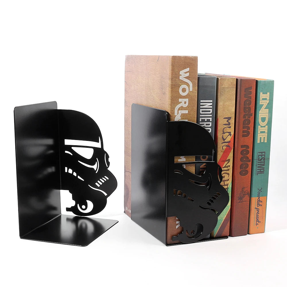 White Troopers Book Ends Organizer Book Iron Bookends Heavy Book Stand Shelf Book rack Stand Iron Home Desk Stationery