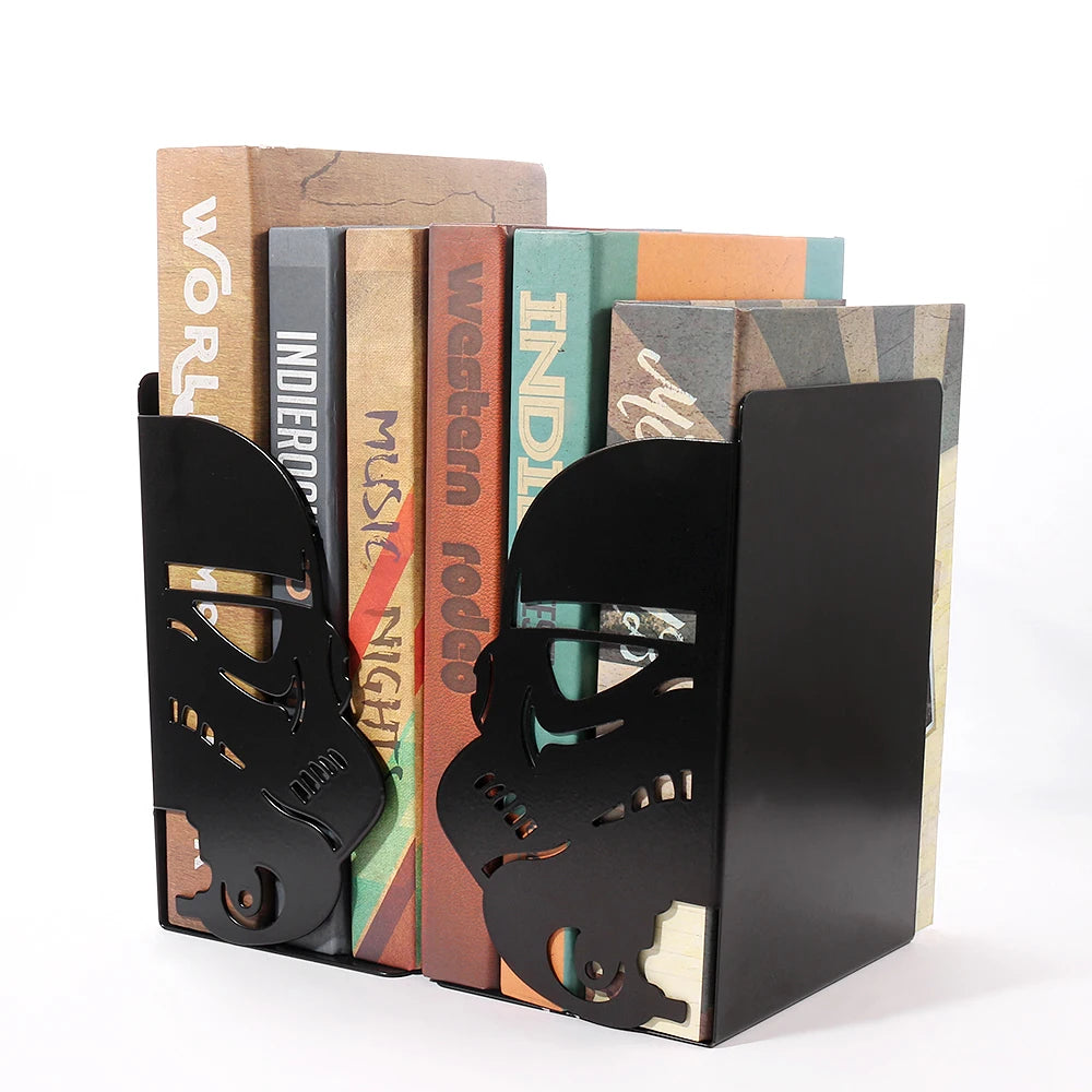 White Troopers Book Ends Organizer Book Iron Bookends Heavy Book Stand Shelf Book rack Stand Iron Home Desk Stationery