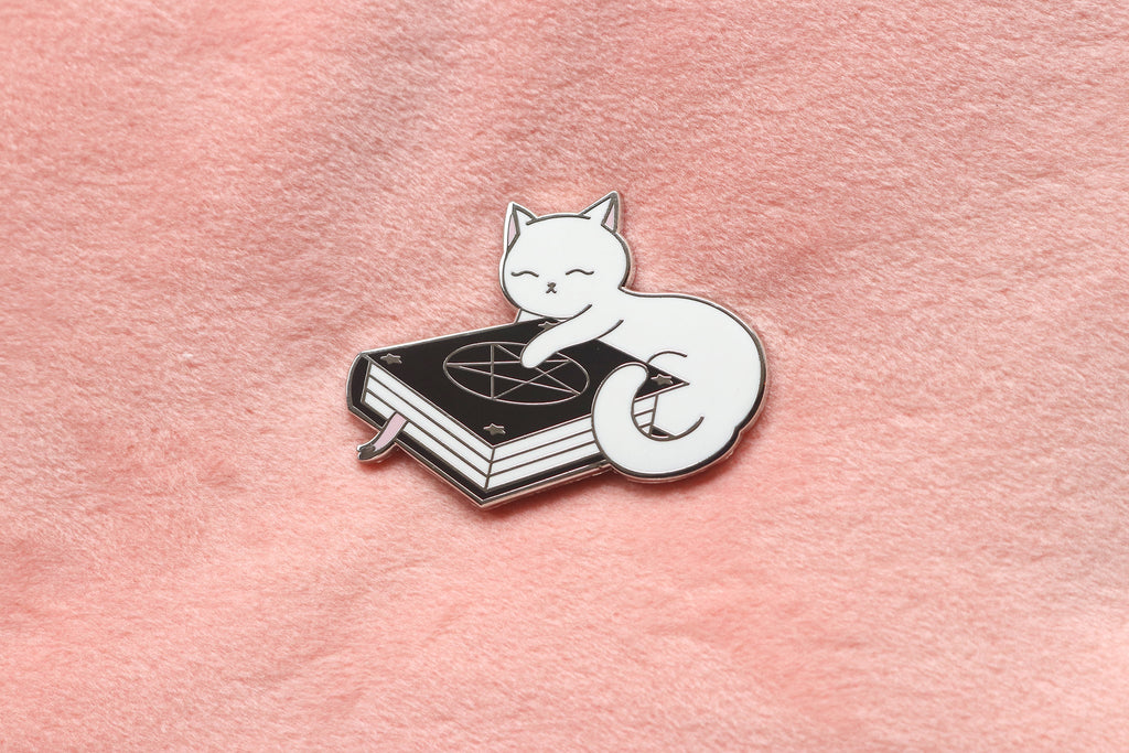 Spell Book Kitty Hard Enamel Pin