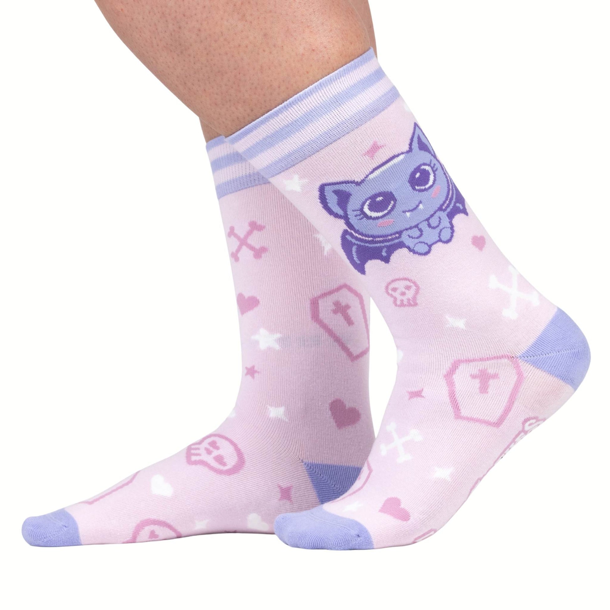 Widdle Bat Guy Crew Socks