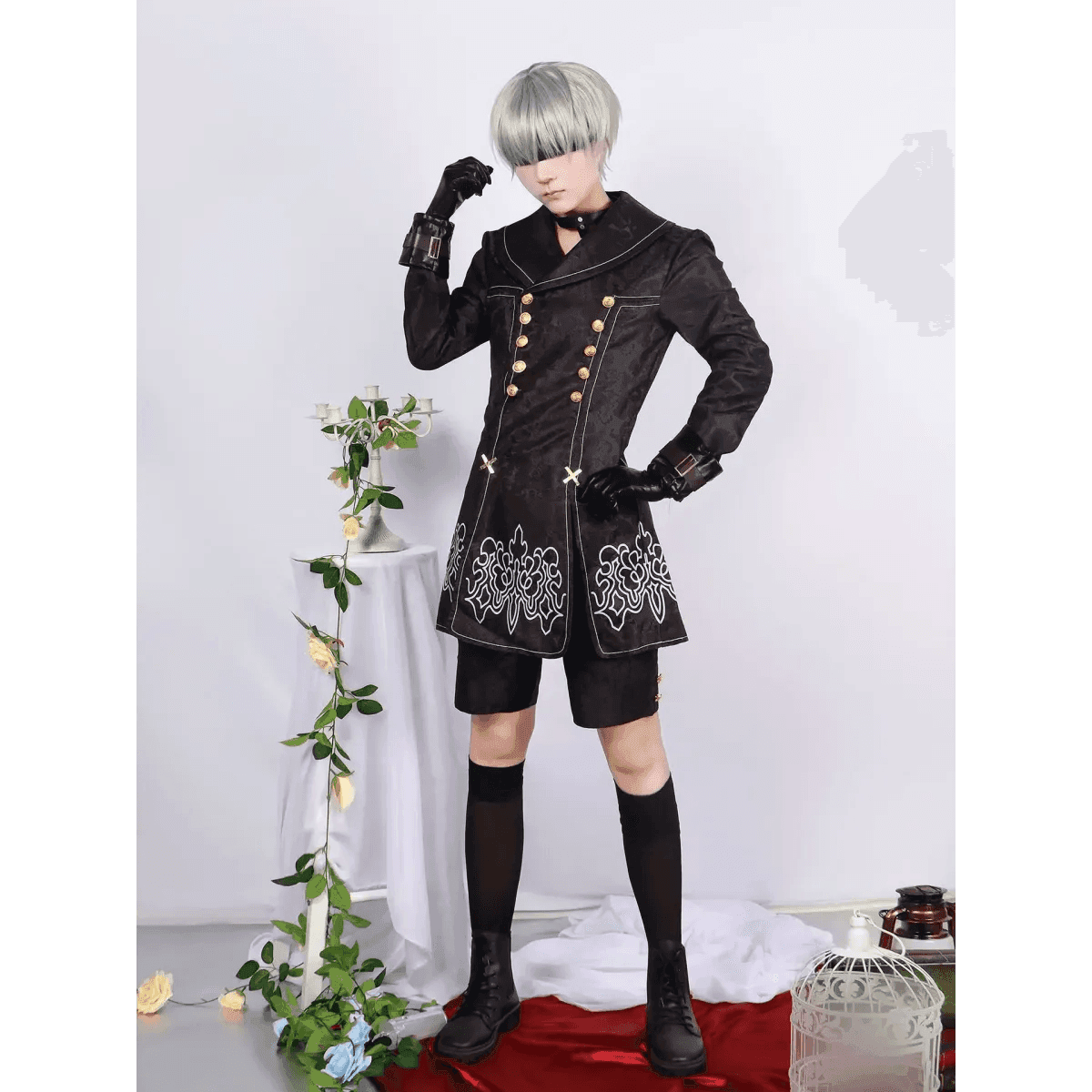 NieR: Automata 9S & 2B Cosplay Costume with Wig and Accessories - 9S Wig Only / S