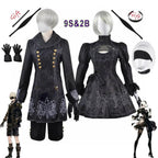 NieR: Automata 9S & 2B Cosplay Costume with Wig and Accessories - 9S Wig Only / S