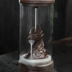 Aries Dragon Backflow Glass Incense Burner - Brown