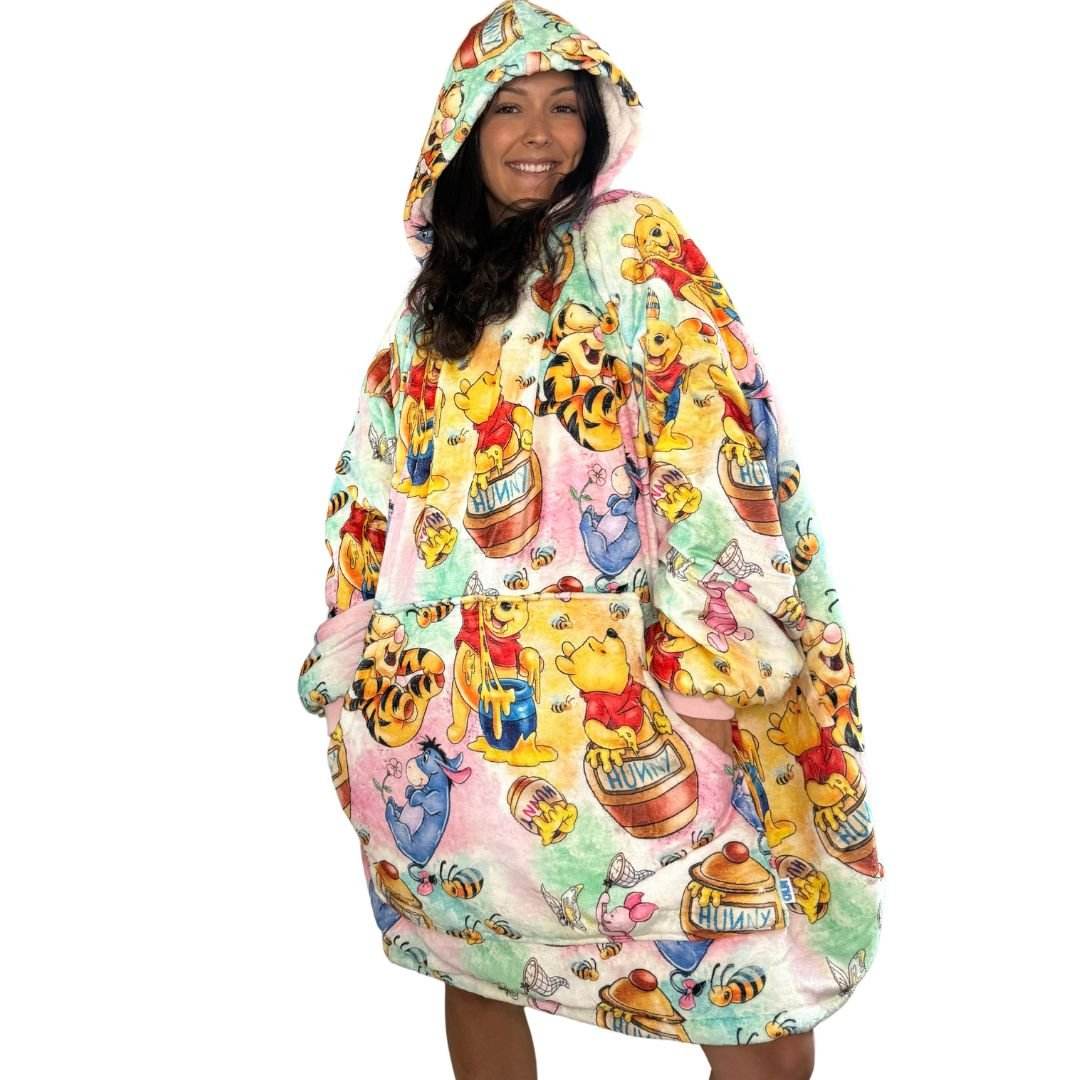 Winnie the Pooh & Friends Wearable Blanket Hoodie for Kids & Adults - adult