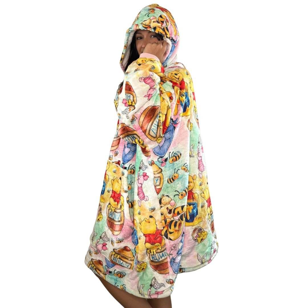 Winnie the Pooh & Friends Wearable Blanket Hoodie for Kids & Adults - adult