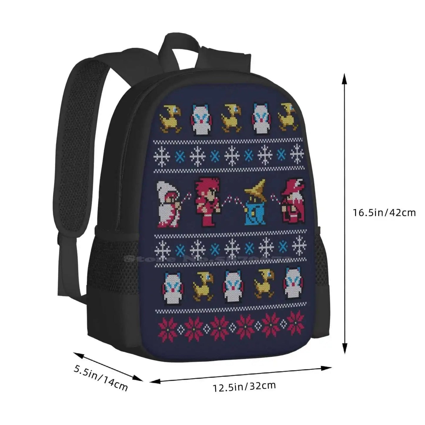 Winter Fantasy School Bag Big Capacity Backpack Laptop Video Games Videogame Gaming Gamer Old School Video Game Final Fantasy