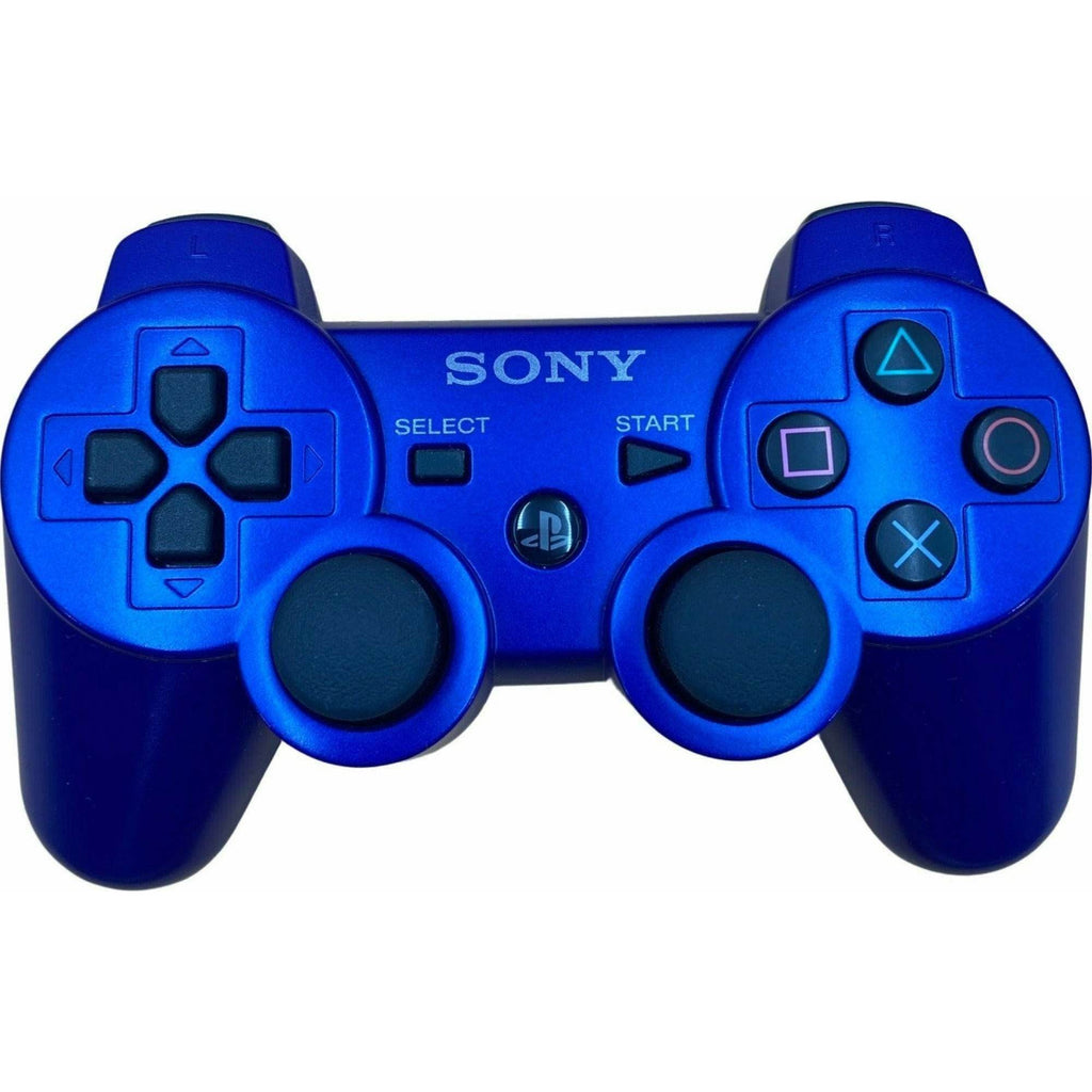 Wireless SixAxis Dual Shock 3 Official-Controller - PlayStation 3 - Blue - Refurbished